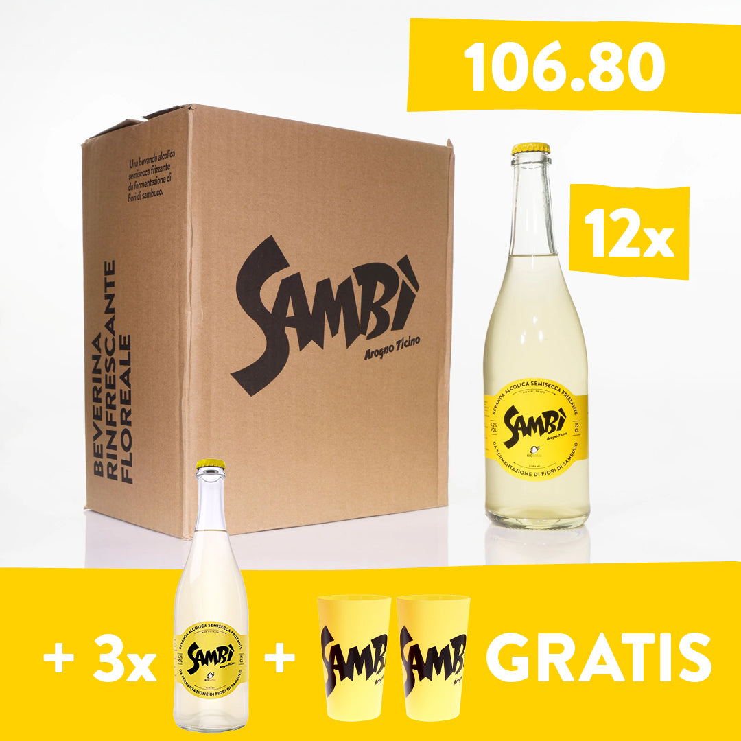 2 x Sambì 75cl (12 Flaschen) + 3 gratis!