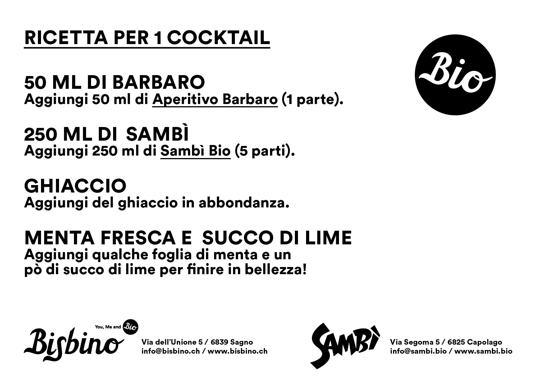 AperiBIO, Sambì + Barbaro